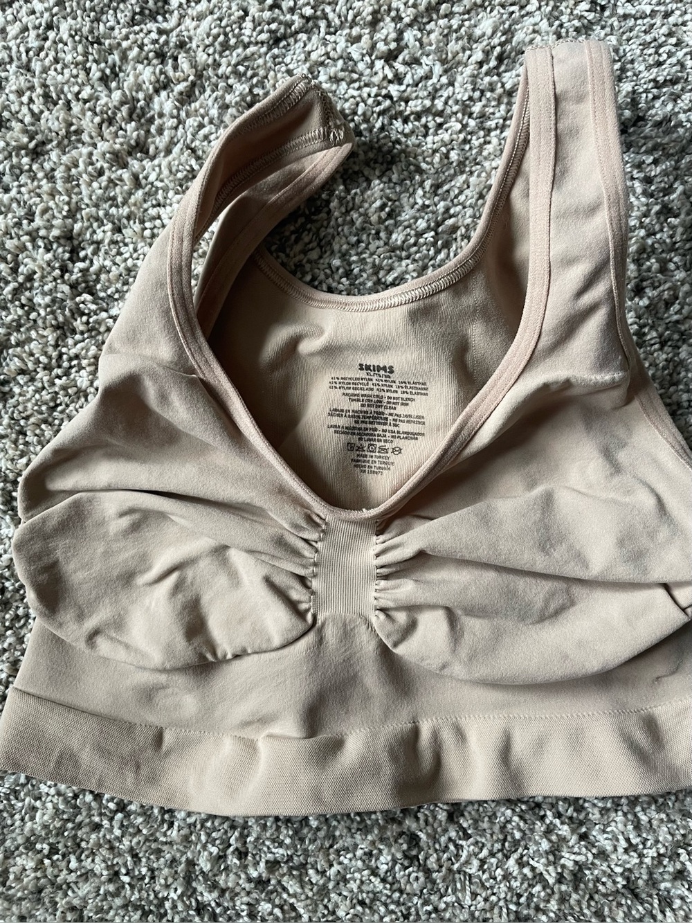 Skims Bras Womans Xl Seamless Sculpt Ruched Bralette Wireless Stretch